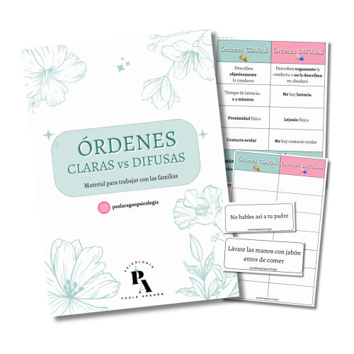material para trabajar normas y límites con órdenes claras y difusas
